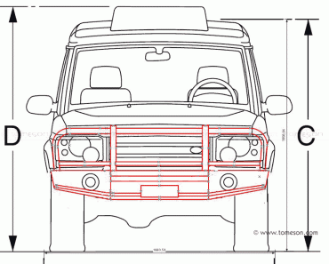 Heavy duty front bumper for LAND ROVER Discovery II